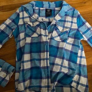 AMERICAN EAGLE blue flannel